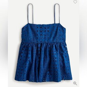 J. Crew Navy Eyelet Women's Top